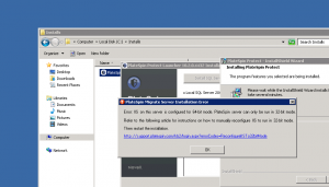 Platespin Error - IIS needs to be in 32 bit mode