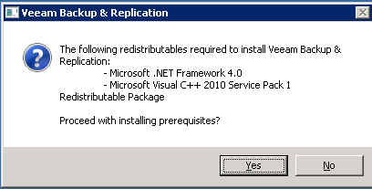 Veeam Installation Step 2